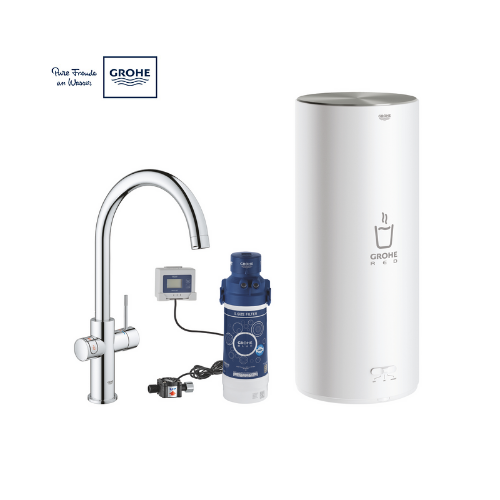 СМЕСИТЕЛЬ И БОЙЛЕР ДЛЯ КУХНИ Red Duo от GROHE 