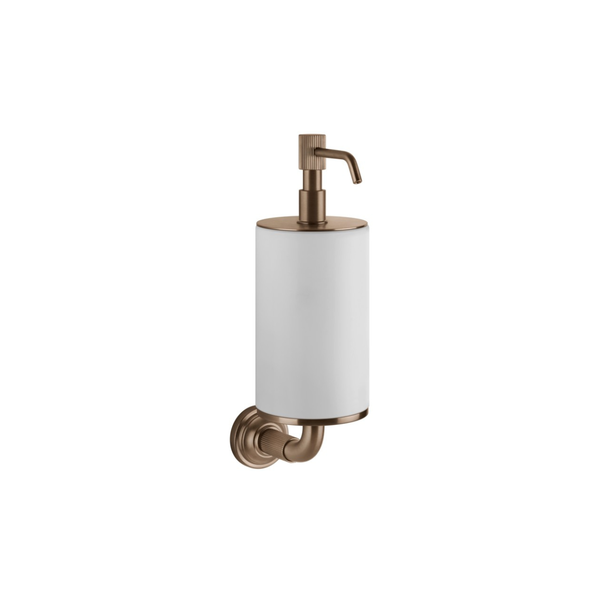 Дозатор для жидкого мыла Gessi Venti20 настенный белый композит медь матовая Copper Brushed PVD 65437 030