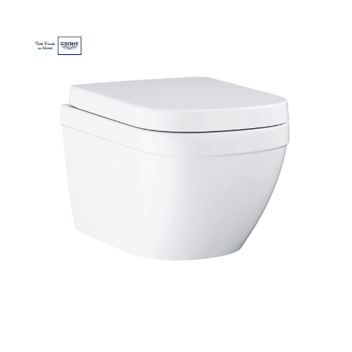 Унитаз подвесной Euro Ceramic с сиденьем альпин-белый от GROHE 